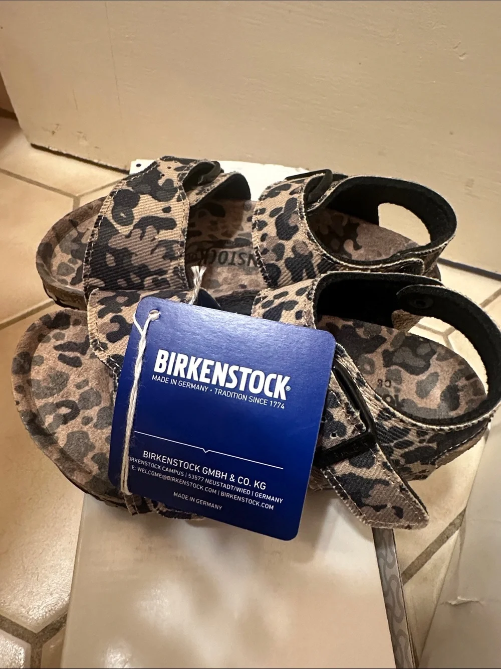 BIRKENSTOCK NEW YORK KIDS TEX, CAMO KHAKI SIZE C8